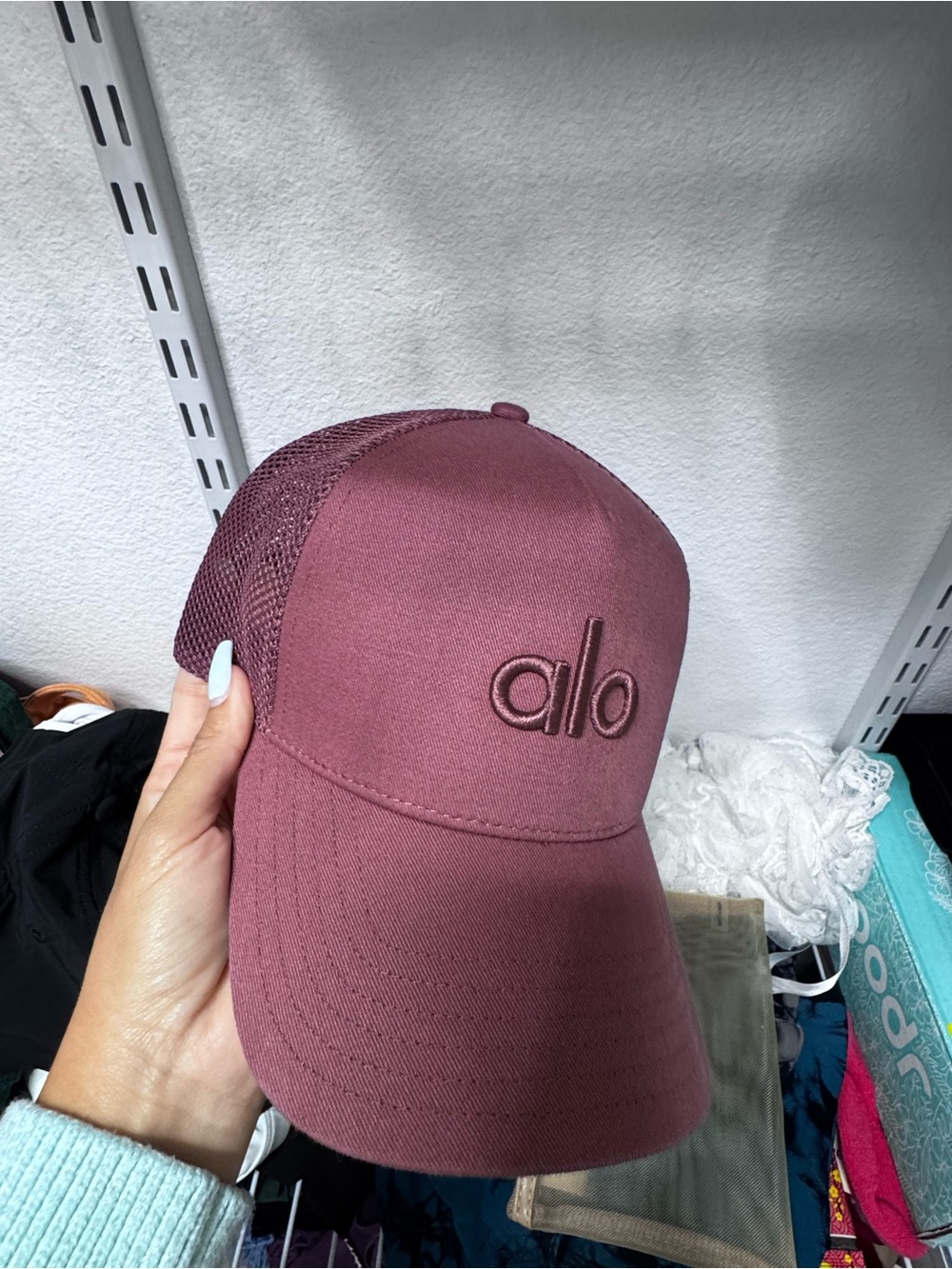 ALO Yoga Kids Plum Trucker Cap